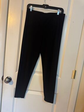 Lisa bayne LG petite women’s black slack polyester leggings EUC